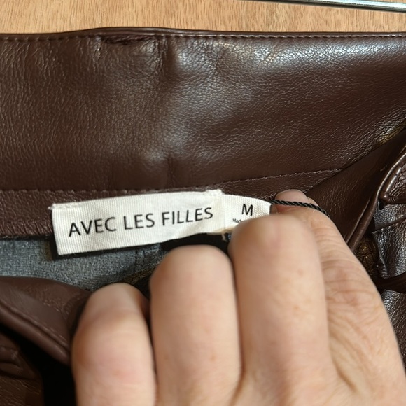 Avec Les Filles Chocolate Faux Leather Pants - Picture 2 of 3